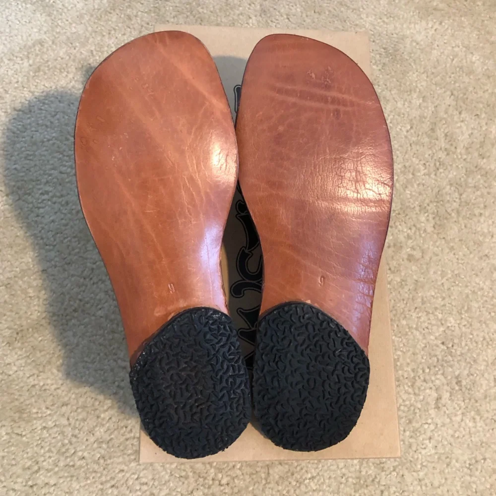 Mystique Boutique Studded Leather Brown Sandals. NIB. Sz 7 & 9 - Picture 5 of 7